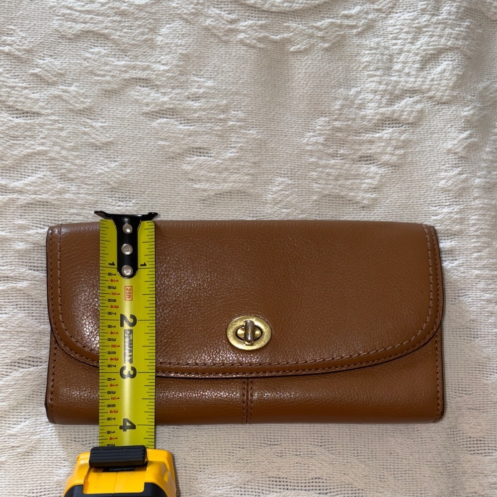 Vintage Coach Brown Leather Wallet, Peeling BNWOT - Picture 3 of 14
